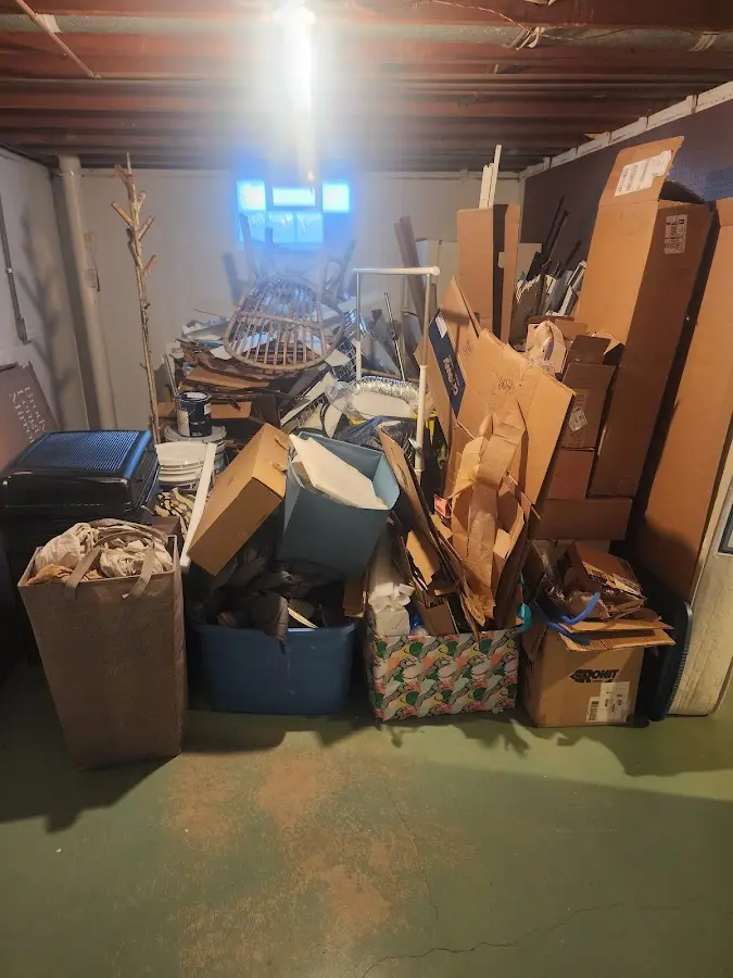 Roll-off dumpster container at job site for 2 Yard Dumpster Rental in Statesboro